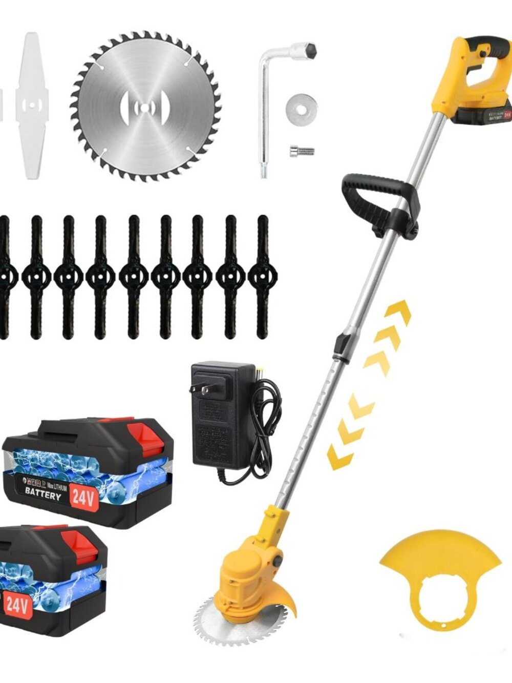 New in box 24V Cordless 3-in-1 Grass Trimmer & Wacker, 650W Electric Brush Cutte